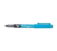 Pilot V Sign - Bolígrafo de tinta líquida (punta de 0,6 mm, 12 unidades), color azul claro