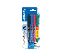 Pilot V-sign - Juego de bolígrafos (4 unidades), color negro, azul, rojo y verde