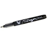 Pilot Pen Bolígrafo V-Sign Pen Punta de fibra Negro Punto medio (Caja 12 unidades)