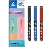 PILOT V Sign Pen - Rotuladores de punta fina de 2,0 mm, ancho de trazo de 0,6 mm, paquete esencial, negro, azul y rojo (3)