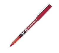 Pilot Pen Bolígrafo Roller V-5 Hi-Tecpoint – Punta 0,5 mm, Tinta líquida – Rojo
