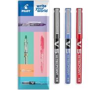 Pilot Pen Bolígrafo roller V5 Hi-Tecpoint Punta de aguja 0,5 mm Tinta líquida Turquesa Pack de 12