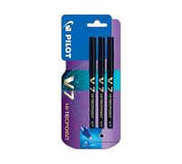 Pilot Pen Bolígrafo V7 Hi-Tecpoint punta redonda 0,7 mm 3 unidades color negro