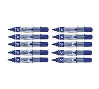 Pilot Vboard Master - Rotulador para pizarra blanca (punta fina, 10 unidades), color azul