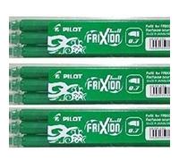 Pilot Verde Frixion Punta redonda Borrable Plumas Pluma Recambios Recambio BLS-FR7 (3 Paquetes de 3)