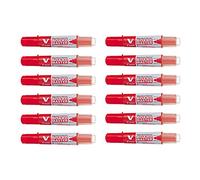 Pilot WBMA-VBM-M V Board Master Whiteboard Marker (Medium Bullet Point) Bulk Pack (12pcs) - Red