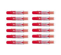 Pilot WBMA-VBM-M V Board Master Whiteboard Marker (Medium Bullet Point) Bulk Pack (12pcs) - Red