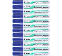 Pilot WhiteBoard Marker Rotulador para Pizarra Blanca Punta Cónica 4mm Recargable Tinta Alcohol Libre de Xileno, color Azul (Pack de 12 Uds.)