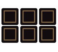 Pimpernel Classic Black Coasters - Set of 6