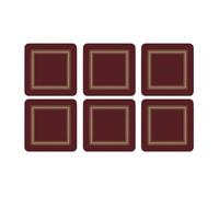 Pimpernel Posavasos Classic Borgoña - Juego de 6 (Rojo)