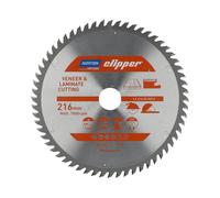 Piña tarjeta norton clipper 216mm x 30mm x 60 dientes, corte en melam