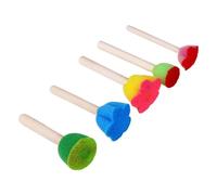 Pincel de esponja de pintura - Lote de 5 pinceles de espuma para pintura, esponjas reutilizables para niños, herramientas de dibujo artesanales de espuma de varios tamaños