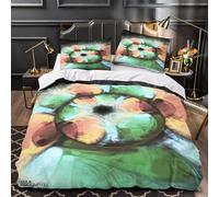 Pincel rosa abstracto Funda de Edredón Microfibra Suave 3 Piezas Diseño 3D Cierre de Cremallera Oculta con Fundas de Almohada Antialérgica Moderno Funda Edredon for familia Super king（260x220cm）