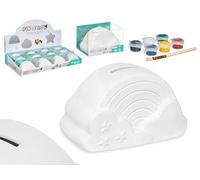 PINCELLO Hucha para Pintar Arcoíris 6 Colores con Pincel
