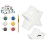 PINCELLO Hucha para Pintar Estrella 6 Colores con Pincel