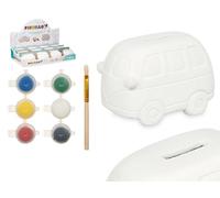 PINCELLO Hucha Pintar Furgoneta 6 Colores Blanco