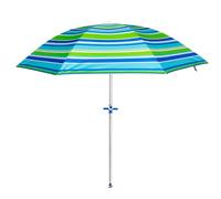 Pincho Sombrilla Playa 180 cm, Proteccion UV50+, Sistema, tubo acero 22/25 mm, Varillas Acero 3mm, Inclinable, Plegable, incluye Bolsa Transporte, ideal Playa Jardin Camping