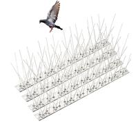 Pinchos de palomas de acero inoxidable, trampas disuasorias, repelente de aves, Control de plagas, jardín, balcón, Kit de uñas de Espina Silver