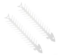 Pinchos de parrilla resistentes con forma de espina de pescado, accesorios de barbacoa de acero inoxidable para carne, mariscos, verduras, distribución uniforme del calor, 30 cm