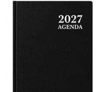 PIND Agenda 2027 Diaria A5 | Planificador Anual con Tapa Dura | Agenda con Horarios | Separadores de Meses | Marcapáginas | Agenda Profesional para Trabajo y Estudios (Negro)