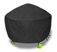 Pineeseatile Cubierta para Mesa freática, Muebles Redondos de Exterior para niños, Mesa de Juegos de Agua y Arena, Negro, Tela Oxford con Dobladillo elástico para un Ajuste Resistente al Viento