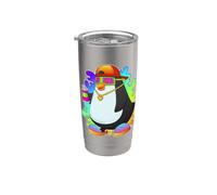 Pingüino Grafitero Spray de pintura Vaso térmico de acero inoxidable de doble pared