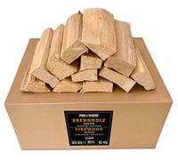 PINI Barbacoa de madera de haya, 10 kg, leña, 30-33 cm, para horno de pizza, barbacoa, ahumador, chimenea