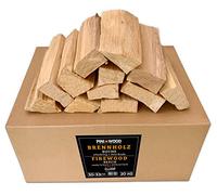 PINI Barbacoa de madera de haya sin corteza, 20 kg, 30-33 cm, para horno de pizza, barbacoa, ahumador, chimenea, brasero
