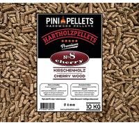 PINI Pellets № 8 Cereza 10 kg BBQ Pellets de madera dura para asar ahumar