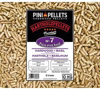 PINI Pellets de madera dura № 7 BBQ Pizza Oven Albahaca 10 kg Grillpellets para asar ahumar