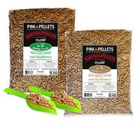 PINI Pellets de madera dura de roble 15 kg + haya 15 kg para barbacoa, ahumador, horno de pizza y sistemas de calefacción