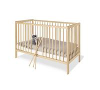 Pinolino Cama infantil Hanna (120 x 60 cm) - con 2 láminas extraíbles, somier regulable en altura en 3 posiciones de haya maciza, sin tratar