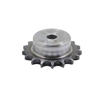 Piñón de cadena de rodillos de acero A3 | A3 Acero 06B 9-24 Dientes Paso 9.525mm Fresado Perforación Transmisión Mecánica Industrial(24 Teeth)