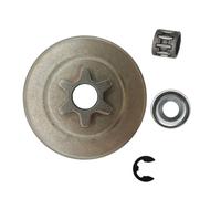 Piñón de Tambor de Embrague Apto for STIHL 017 018 021 023 | Arandela de rueda dentada de tambor de embrague 3 8 paso 6T 025 E-Clip MS170 MS180 MS210 MS230 MS250 motosierra(1 Set)