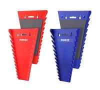 PINOZE Soporte para herramientas de 4 piezas, Soporte para llaves magnéticas, Soporte para organizadores de llaves de tornillo para cajas de herramientas, métrico (6-24 mm) y SAE (1/4" a 1-1/16")