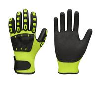 PintoHardware Guantes de Trabajo, Seguridad Nivel 5, Anti-Corte, Material HPPE, Diseño TPR con Protección Contra Impactos, Agarre Antideslizantetalla talla L, 25cm X 10cm