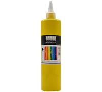 PINTURA ACRÍLICA 500 ml - Pintura altamente pigmentada. Pintura de artista opaca para madera, piedra, lienzo, papel, tela, cuero, metal, colada. pintura para todo uso (amarillo limón)