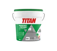 Titan Pintura acrílica T-3 para decoración de paredes y techos Blanco Mate 4 L