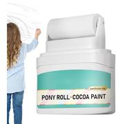 Pintura blanca para pared, pintura de rodillo de pared de casa, 50 g, rodillo integrado para limpiar manchas, reparación blanca a base de agua