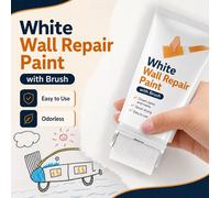Pintura Blanca para Reparación de Paredes con Rodillo Incorporado 100g, Pintura en Gel de Secado Rápido para Retocar Manchas, Marcas, Grafitis y Amarilleo 100g