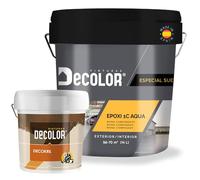 Pintura de Resina Epoxi Monocomponente para Suelos GRIS ARDILLA. RAL 7000. 15 Ltr. + Imprimación Decokril Rapid 5 Ltr