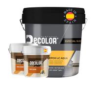 Pintura de Resina Epoxi Monocomponente para Suelos GRIS PIZARRA, RAL 7015. 4 Ltr. + 2 Imprimación Decokril Rapid 750 ML