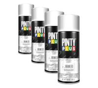 Pintura en spray PINTYPLUS BASIC 520cc Satin. Blanco 9010 (Paquete de 4)