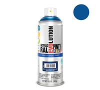 PINTY PLUS 95882 Pintura EN Spray Evolution Water-Based 520CC Azul GENZIANA, RAL 5010 Gentian Blue, 65 mm