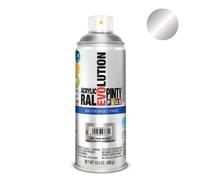 PINTY PLUS 95895 Pintura EN Spray Evolution Water-Based 520CC Aluminio Blanco, Metal, RAL 9006 White Aluminium, Único