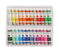 Pintura gouache tempera liderpapel caja de 24 tubos de aluminio de 12 ml colores surtidos - DQ02