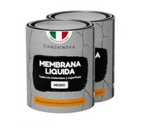 Pintura líquida Impermeabilizante Negra 1500 ml PROXINOVA - Para Terrazas, Muros y Techos, Membrana Líquida Impermeabilizante Antihumedad, de Alta Resistencia, Revestimiento Impermeable Duradero