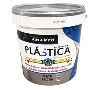 Pintura plastica acrilica mate ex-700 Exterior/Interior Excelente blancura, rendimiento y cubrición, muy resistente al frote. (14 L, Blanco Mate)