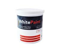 Pintura Plástica Blanca Mate 750ml para Interior y Exterior｜Alta Cobertura y Acabado sin Brillo｜Ideal para Paredes, Techos, Cemento, Yeso y Ladrillo｜Perfecta para Reformas del Hogar