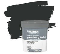 Pintura plástica interior negro restora 4l